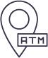 ATMs are widely accessible throughout urban and rural areas.